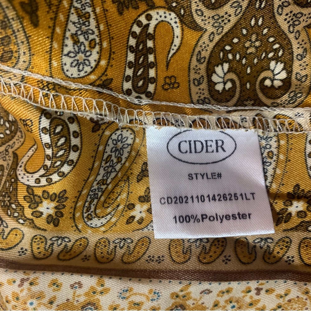 Cider Teal and Gold Patterned Wrap Blouse - Picture 9 of 11